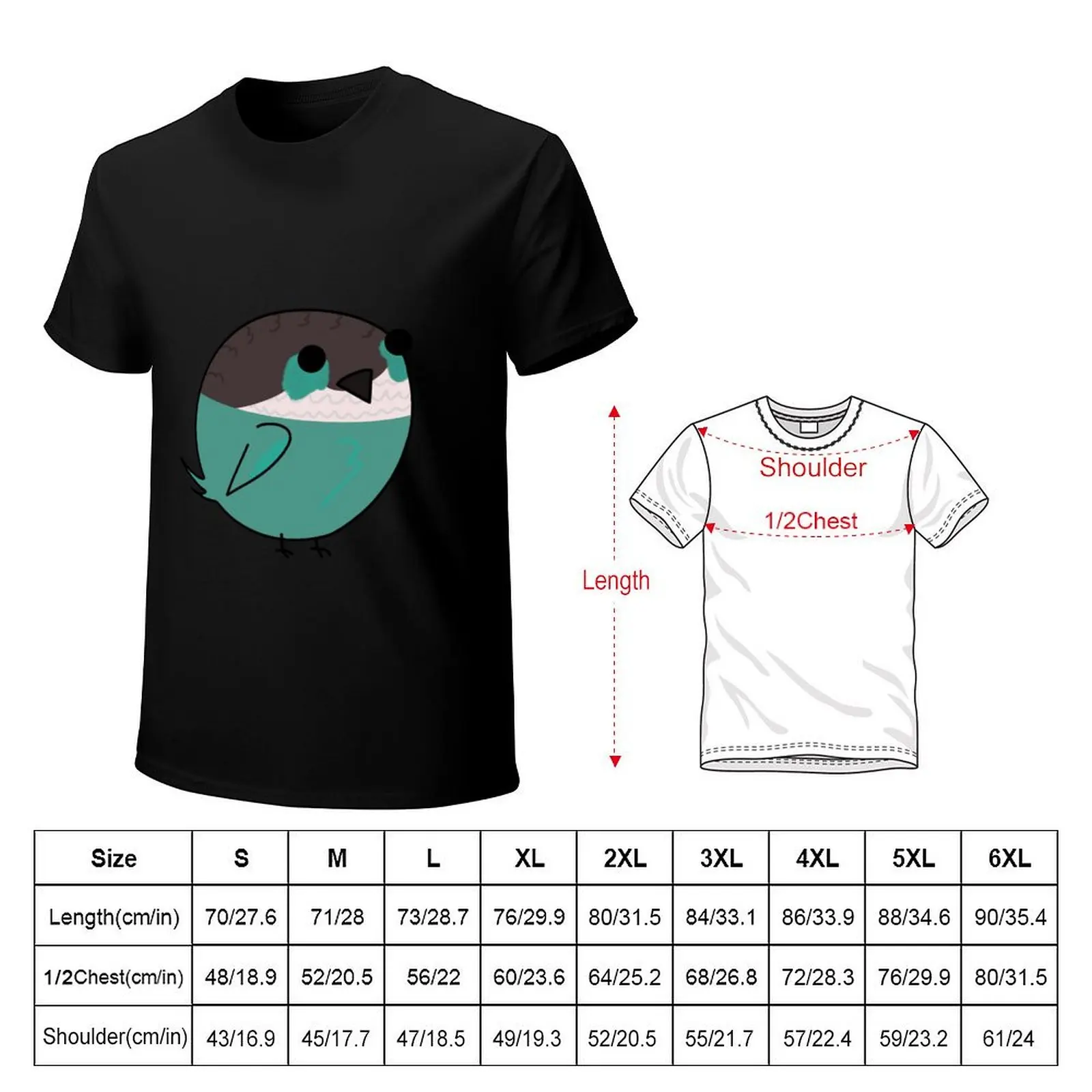 Birb Ball-Turquoise Green cheeked conure T-Shirt man t shirts for men T-Shirt