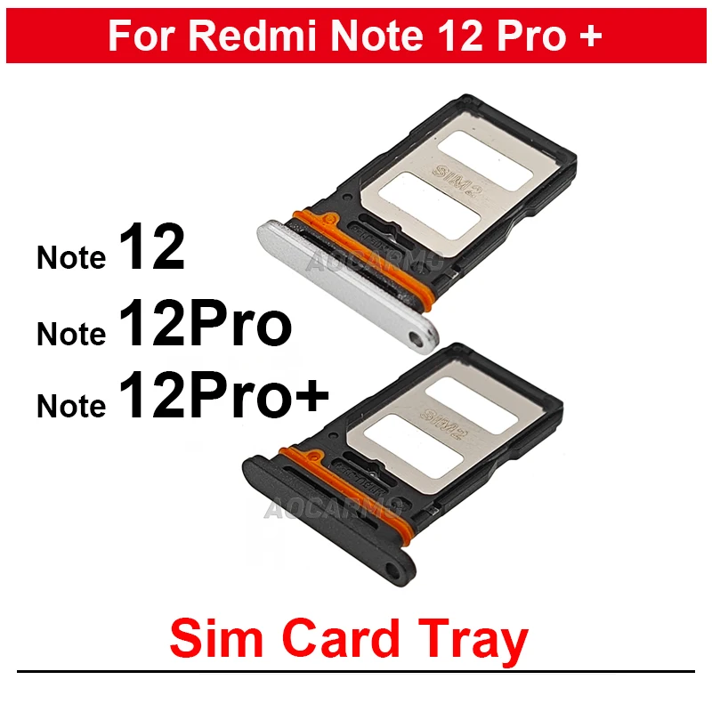 

Black Blue Silver Sim Card Sim Tray Holder Socket Slot Repair Replacement Parts For Redmi Note 12 Pro Plus 12Pro+