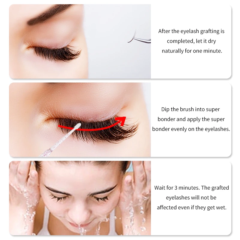 Agent de fixation Super Bonder pour Extensions de cils, primaire pour colle à cils, aide au durcisseur adhésif professionnel, 15ml