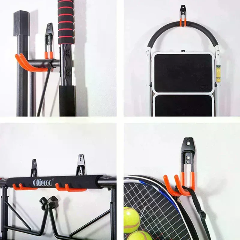 Heavy Duty Wall Mount Metal Hooks Garage Organizer Bicycle Hanger Ladder Garden Tool Storage Hook