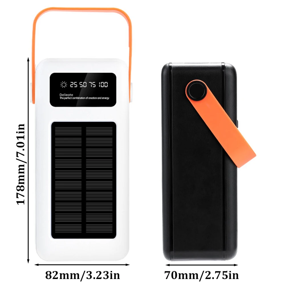 21*18650 Battery Storage Box 10W 22.5W Fast Charging Solar Power Bank Case 18650 Holder 4*USB Micro Type-C Solar Charging