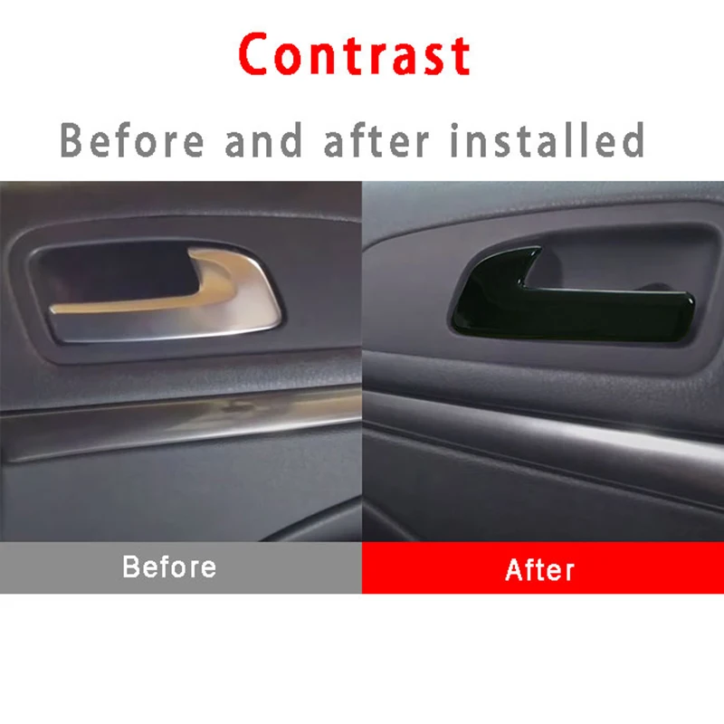 Door Inner Handle Decoration Shell Protective Cover Car Stickers For Alfa Romeo 159 Brera Spider Interior Accessories Trim
