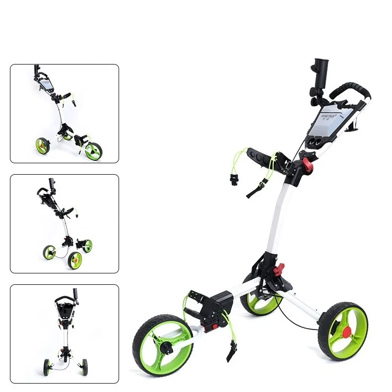 Quick Easily Foldable Electric 3 Golf Cart Trolley Wholesale China Bags Max Silver USB Set Umbrella Cup Accessory Push 4