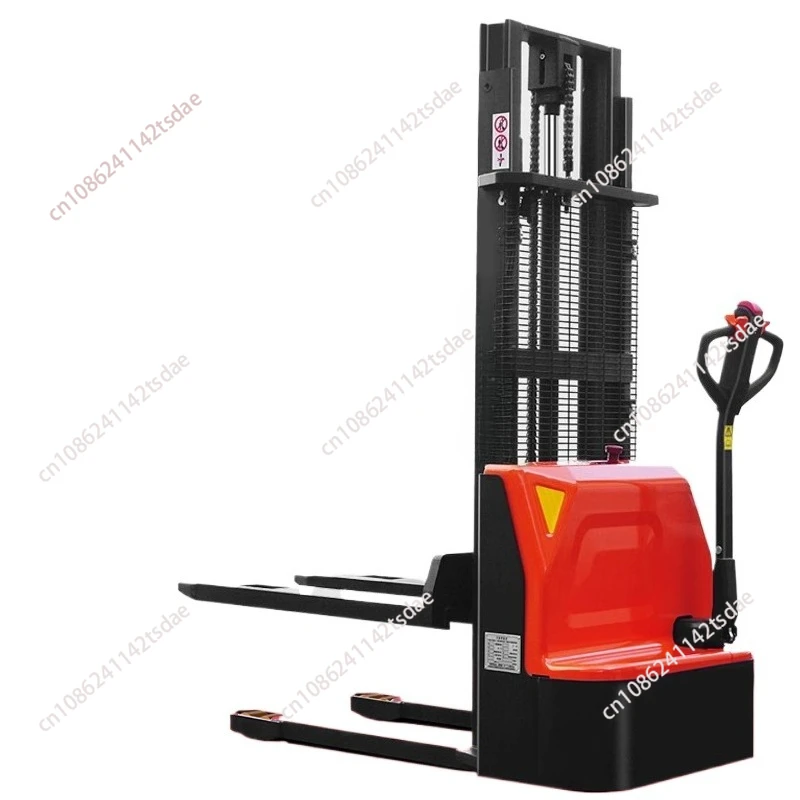 Forklift all-electric stacker, station ride-on battery lift, hydraulic lift 1 ton 2 tons small forklift