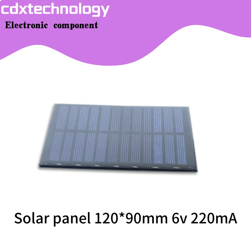 Solar panel 120*90mm 6v 220mA drip panel photovoltaic power generation battery charging