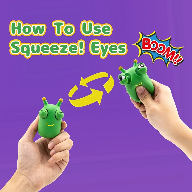 ABWE-6Pack Green Bug Popping Out Eyes Squeeze Fun Sensory Fidget für Kinder zum Stress, Angstzustände und Autismus du verwendet