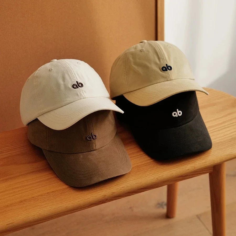 1 unisex brushed thick letter ab embroidered fashionable baseball cap