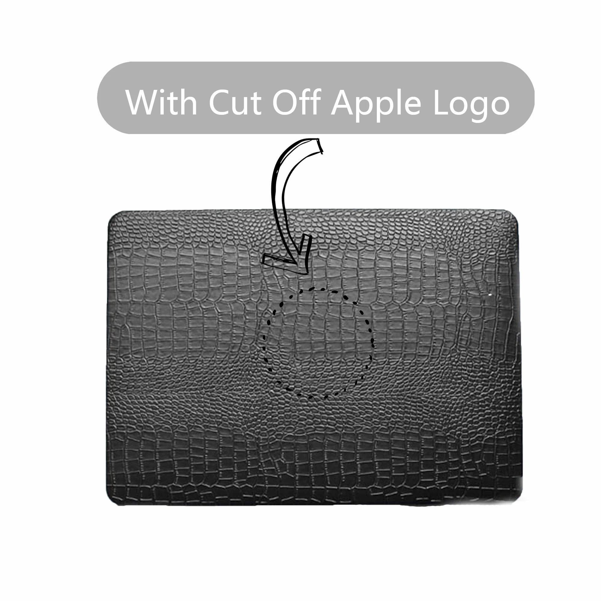 Imagem -03 - Macbook do Crocodilo Case Abstrato do Portátil para o ar 13 do Macbook Pro 13 16 14 15 com Logotipo Case Preto do