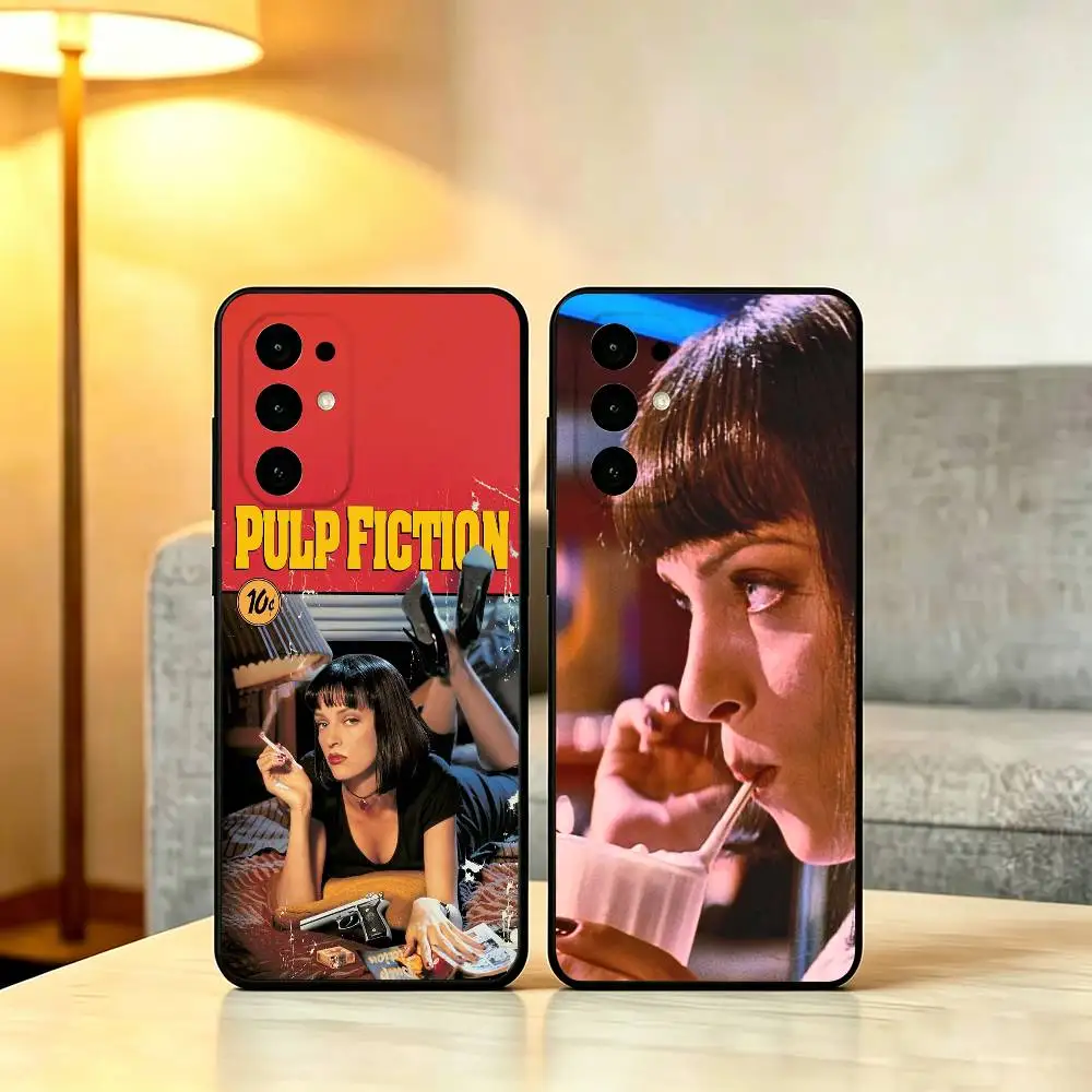 P-Pulp F-Fiction Movie Phone Case For Samsung S26,S25,S24,S23,S22,S21,S30,Ultra,Plus,Fe,Soft Silicone Black Cover