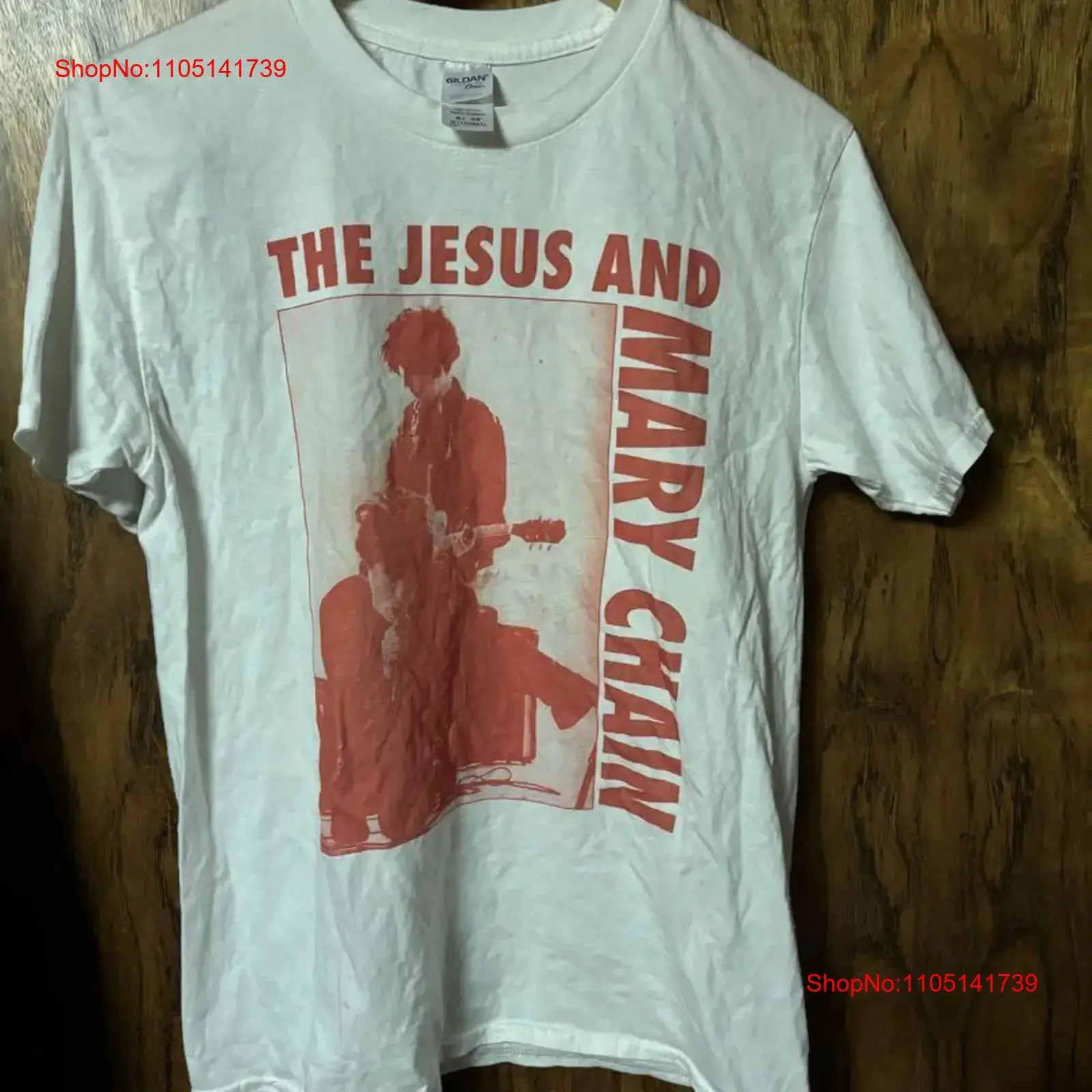 

Vtg The Jesus And Mary Chain band 90s Rock White T shirt vintage Washed streetwear fashion Unisex homme Stretched Versatile