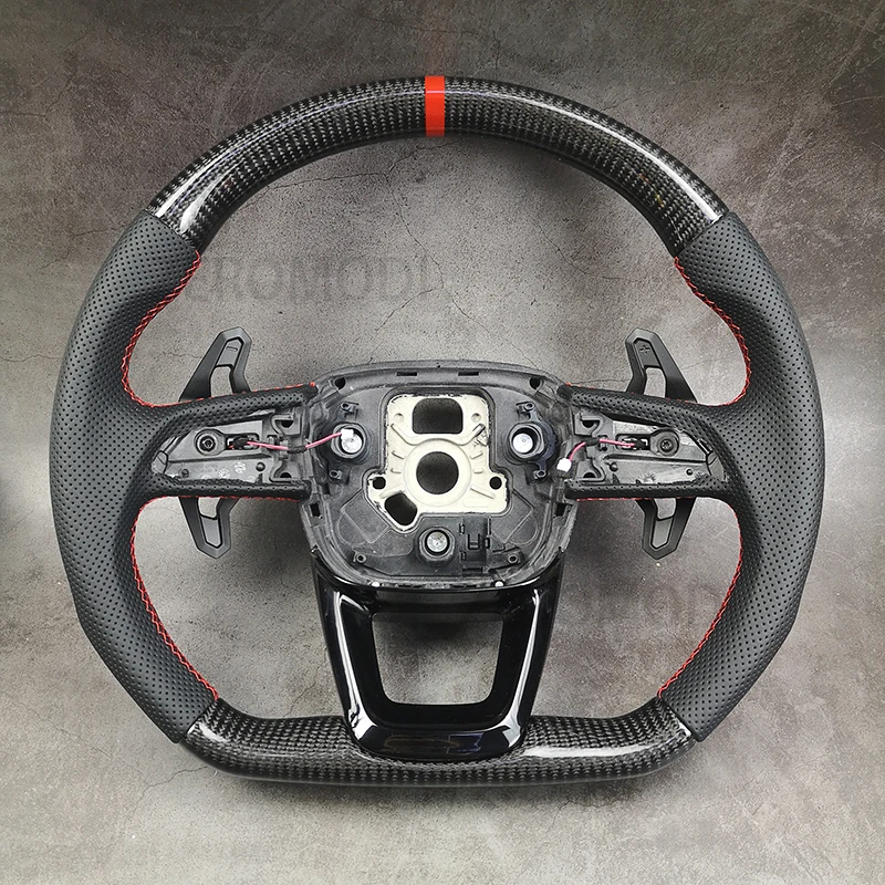 For Audi S6 S7 A7 A6L RS6 RS7 RSQ8 SQ5 RS E-tron 2018-2021 Carbon Fiber Steering Wheel