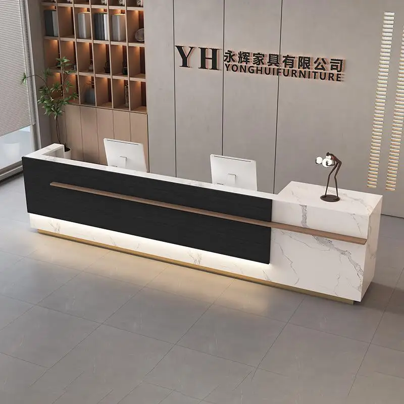 

Luxury Drawer Reception Desks Modern Shelves Restaurant Company Reception Desks Display European Scrivania Trendy Furniture