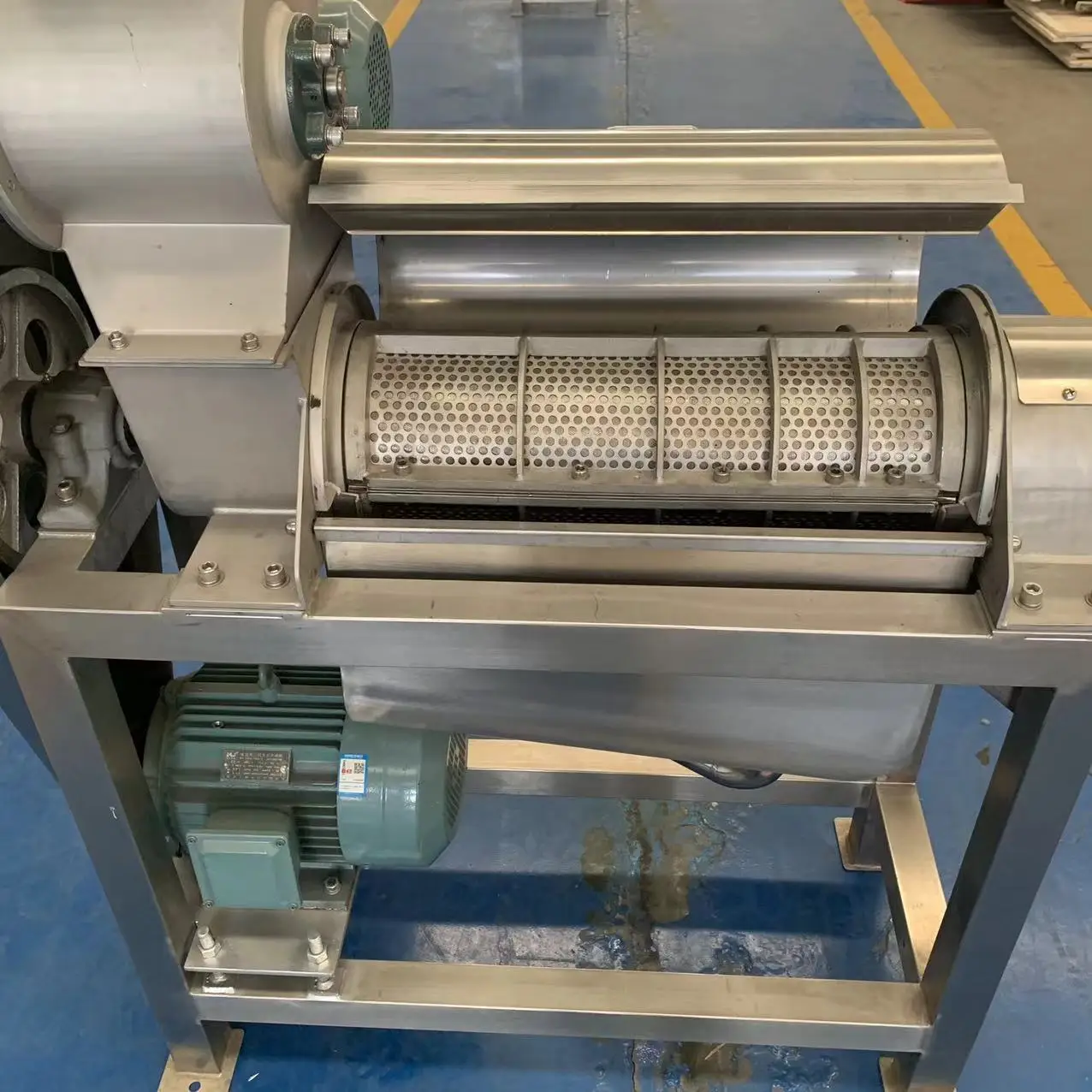 Máquina de polpação de frutas de canal único Máquina de moagem de suco de frutas Máquina de prensagem