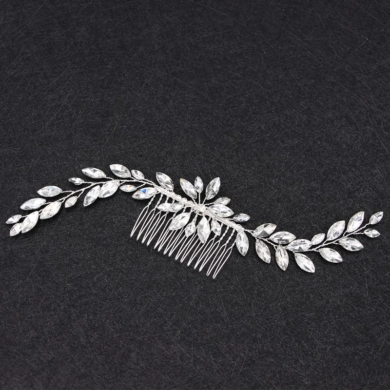 Flower Bridal Hair Combs Crystal Bride Hair Accessories Rhinestone Hair Headpieces for Bride Bridesmaid Wedding Women Girls