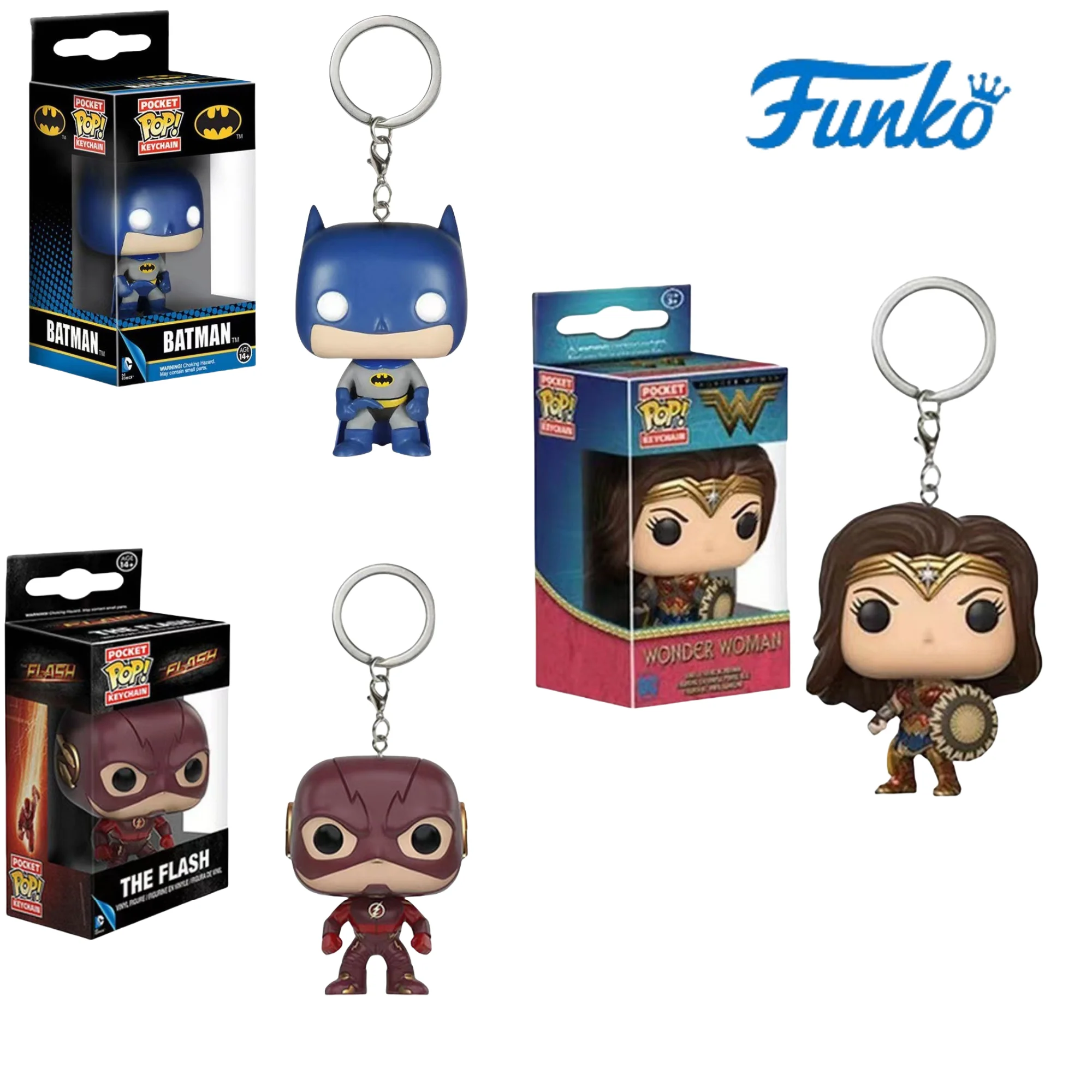 DC Justice League Figur Schlüsselanhänger Anime Figur Batman Wonder Woman The Flash Key Rucksack Anhänger Kleidung Dekoration Spielzeug Geschenk