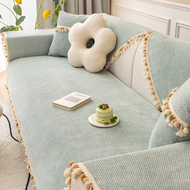 Cotton Linen Sofa Towel Blanket Sofa Cover Universal Anti Cat Scratch Sofa Cover Living Room Bohemian Style 1/2/3/4 Seater
