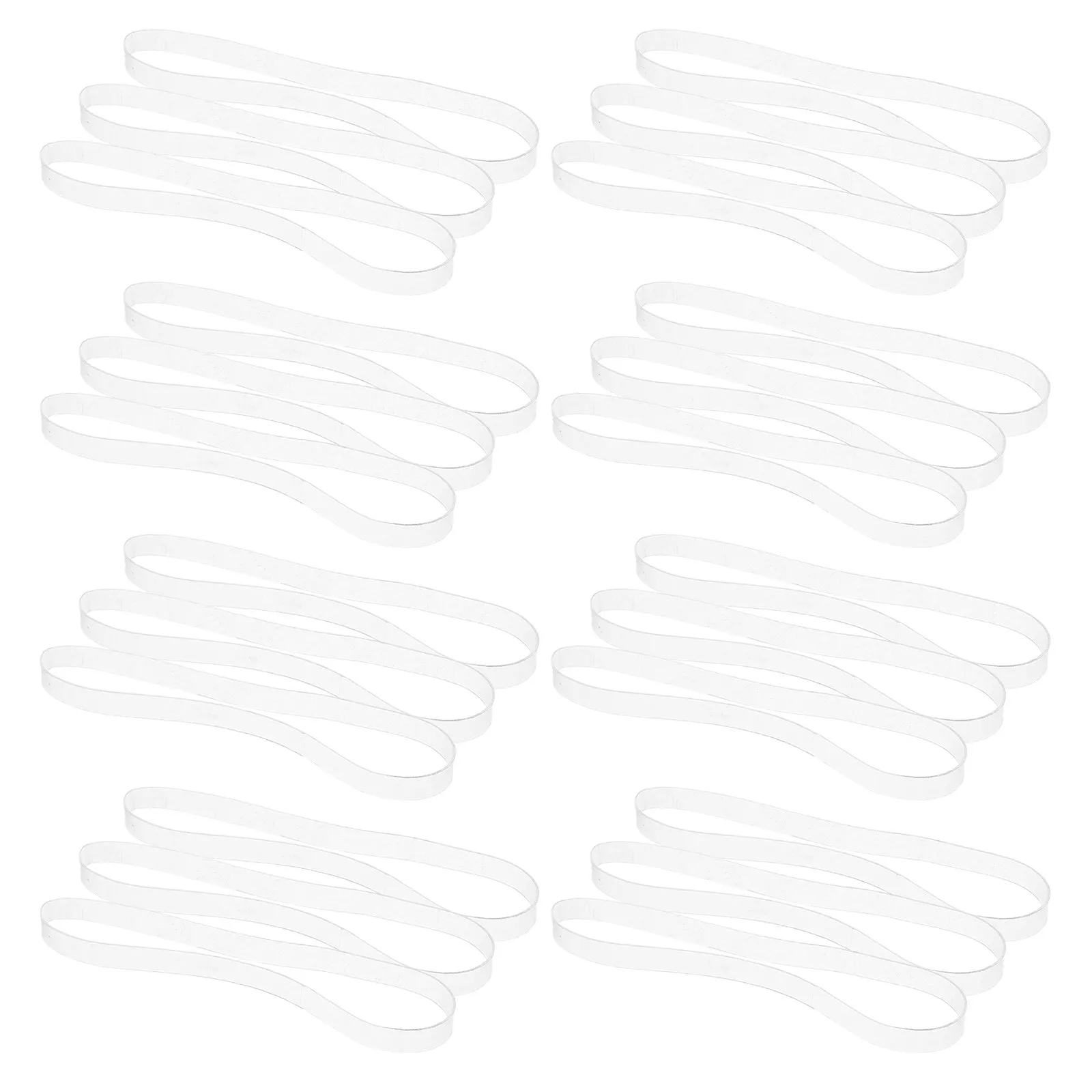 100Pcs High Elastic Clear Rubber Bands Transparent Heavy Duty 200x5mm for Bundling Office Crafts Balloon Arch Elastic Bands