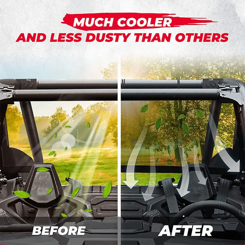 UTV Front Rear Window Net For RZR PRO XP XP4 1000 2020 2021 2022 Window Shade Shield Roll Cage Mesh Net Door Scratch Prevention