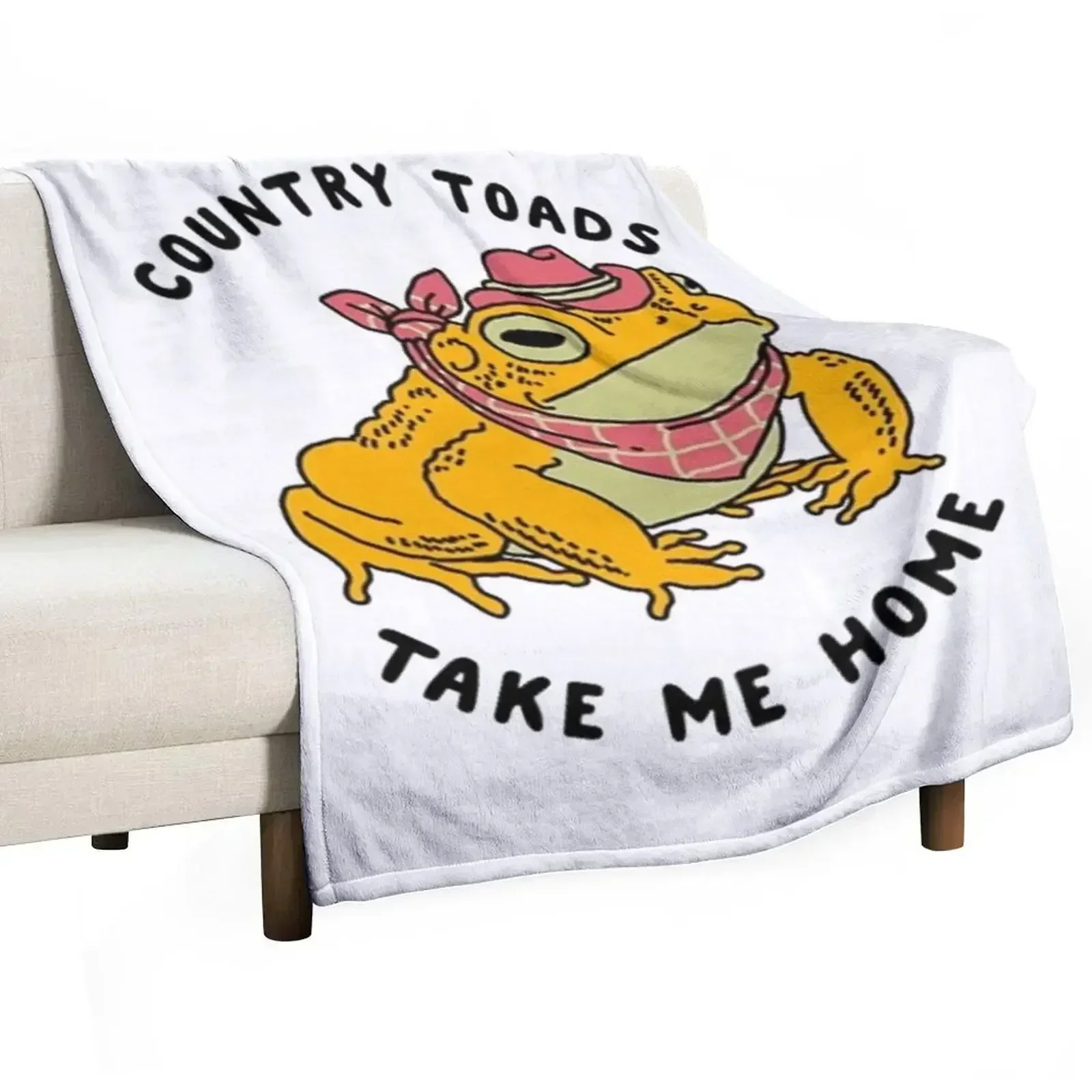 

COUNTRY TOADS TAKE ME HOME Throw Blanket Cozy Throw Blanket for Bed Sofa Chair
