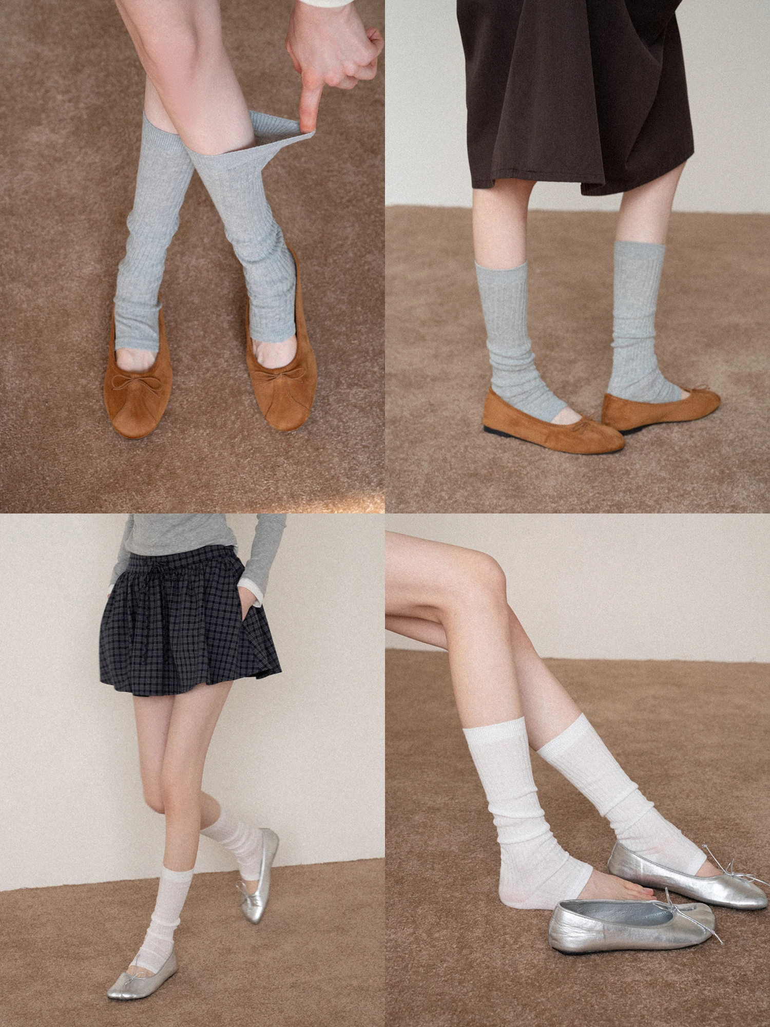 

Балетный женский трикотаж до середины икры, однотонный, универсальный, тонкий, модный, новинка 2025 года, удобные домашние повязки