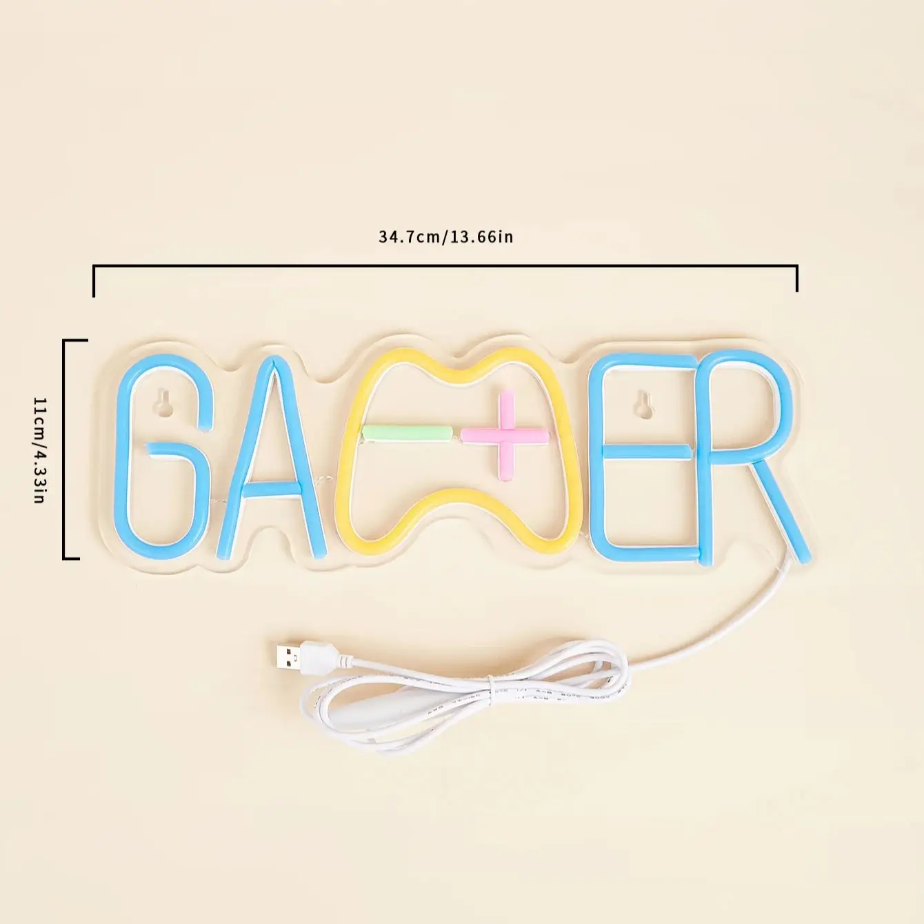 Chi-buy LED 네온 게이머 게임패드 포함 USB 전원 네온사인 장식 램프 사인 생일 선물 벽 장식 침실 룸 바 샵용