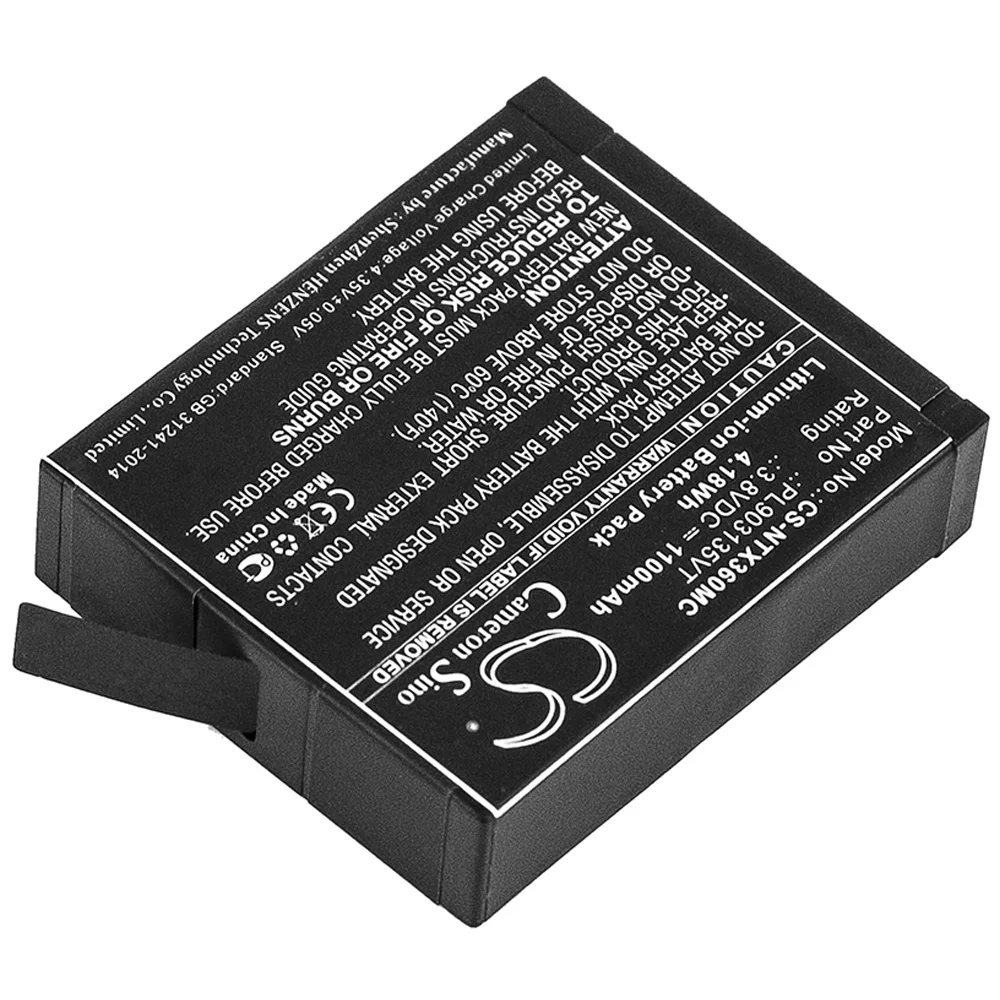 Cameron Sino Camera Battery  For Insta360 One X Part Number For Insta360 PL903135VT PL903135VT-S01 1100mAh