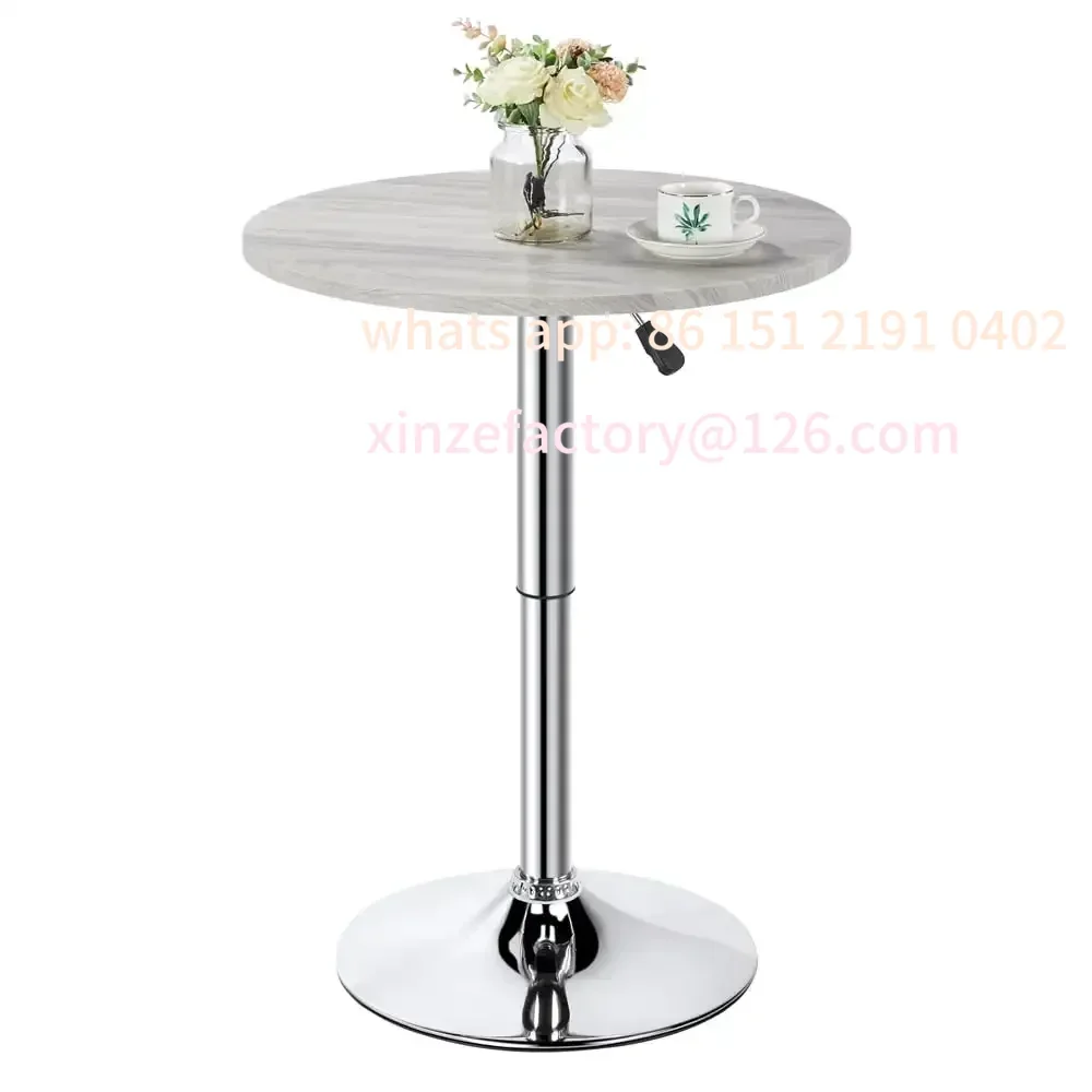 طاولة قابلة للتخصيص 360 ° دوار لبار Bistro Cafe Home Bar، مستدير حانة قابل للتعديل باللون الرمادي #5