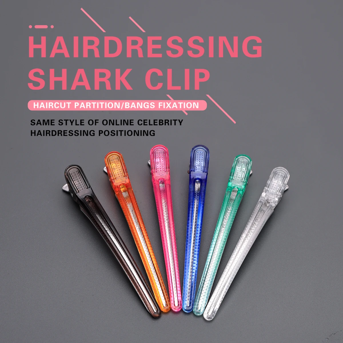 10PCS Hair Clip Hairdressing Clamps Crystal Plastic Hair Claw Professional Barber For Salon Styling Hairpins Hair Accessories