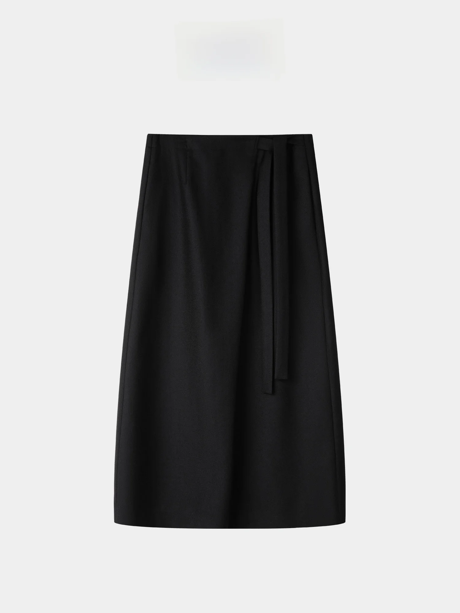 

Юбка миди прямого кроя А-силуэта из высококачественной шерсти с поясом, оригинальный дизайн, новая коллекция Chen Xiao весна 2026