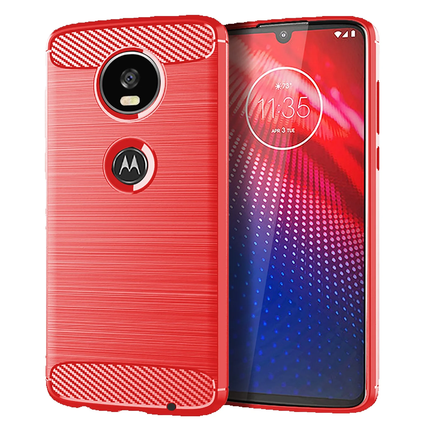 Silicone Motorola Force Moto Z4 Play X4 Carbon Fiber Phone Cover For Moto X4 Z4 Shockproof Matte Case Coque Fundas