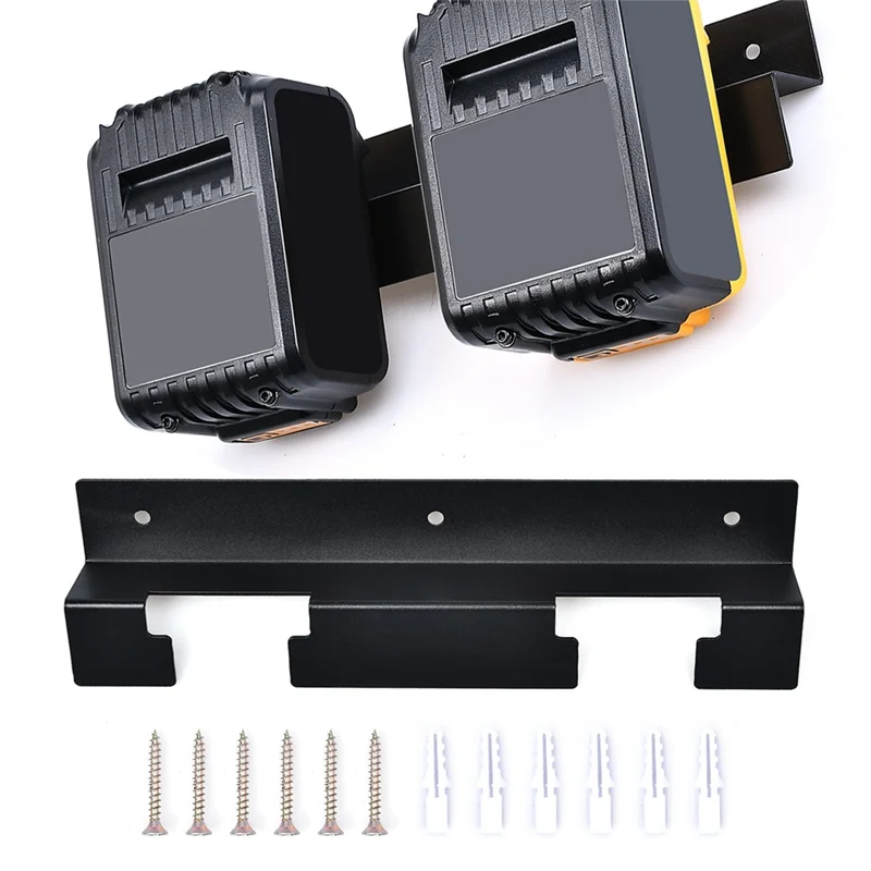 

ABDJ-Battery Wall Mount Holder 1PCS For 118V 20V 60V Battery Organizer Wall Mount Garage Storage Rack Holder