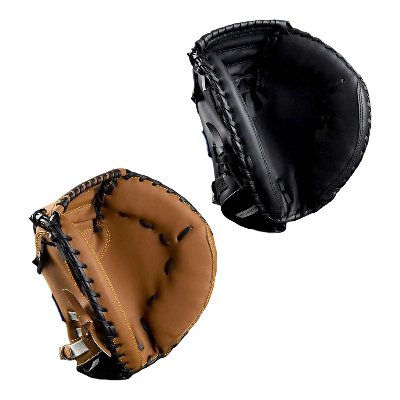 Honkbalveldhandschoen 12,5" PU lederen Catcher's Mitt Softbalhandschoen voor buitensporten Beginner Spelen Training Volwassenen Oefenen