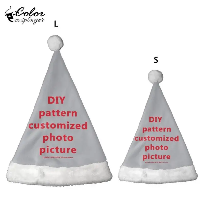 Color Cosplayer Customized Hat Stage Accessories Diy Cap Santa Hat Xmas Carnival Festival Props Fan Club Outfit Adult Wear