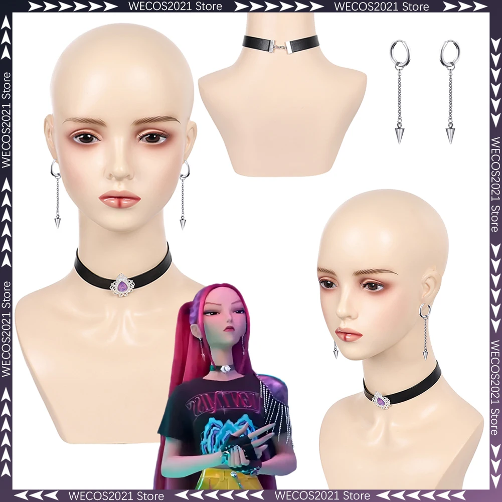 Fancy Dress Mira Earrings Necklace Cosplay For Women Jewelry 2025 Cartoon Demon Hunter of KPop Costume Accessories Halloween