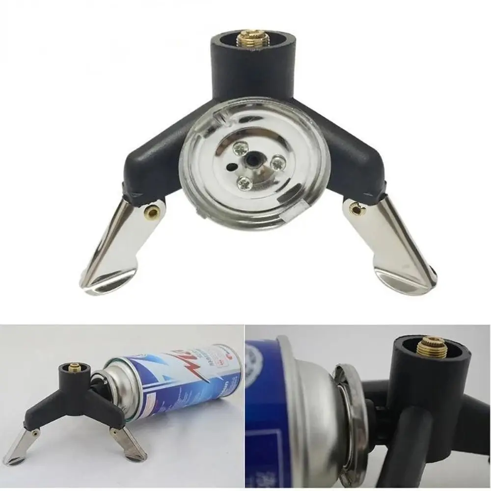 Outdoor Tripod Gas Stove Connector Ultralight Tank Stand Adapter Three Legs Gas Tank Adapter