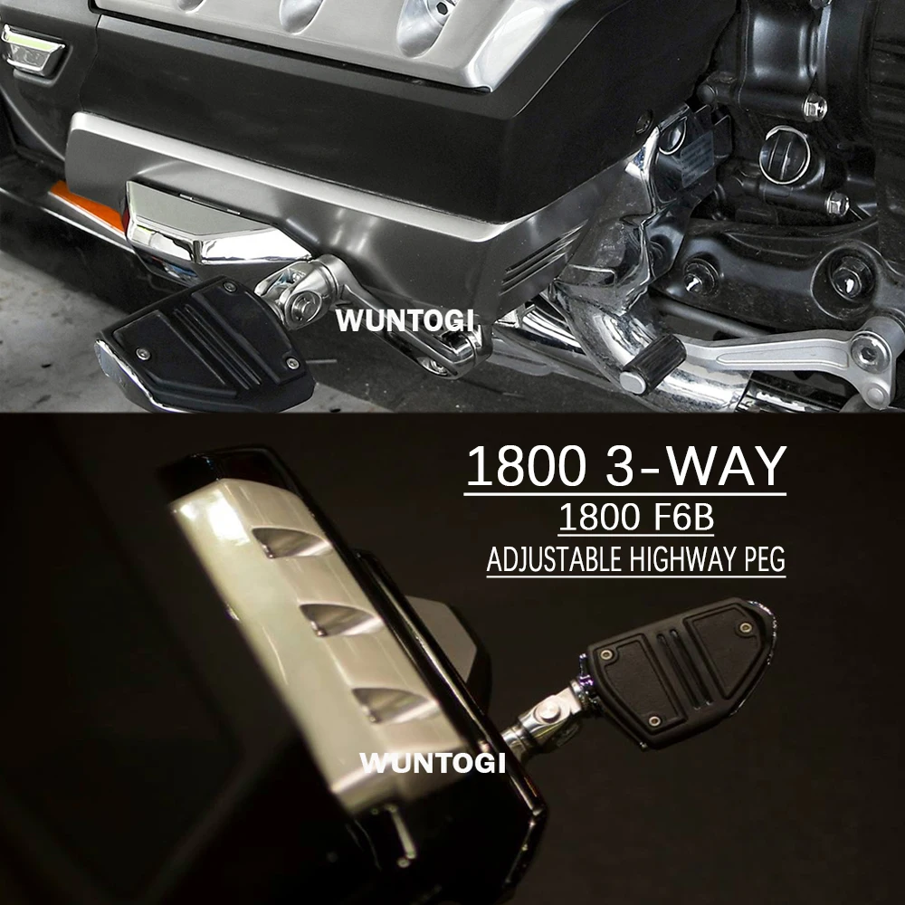 

Для Honda Goldwing Tour DCT Airbag 1800 F6B Регулируемый шоссейный колышек Gold Wing 1800 3-сторонняя защита двигателя мотоцикла, педаль круиза
