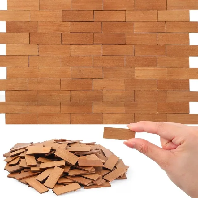 50pcs/lot Miniature Dollhouse Flooring Mini DIY Wooden Dollhouse Floor Boards Geometric Bamboo Furniture for Model Accessories 50pcs/lot Miniature Dollhouse Flooring Mini DIY Wooden Dollhouse Floor Boards Geometric Bamboo Furniture for Model Accessories