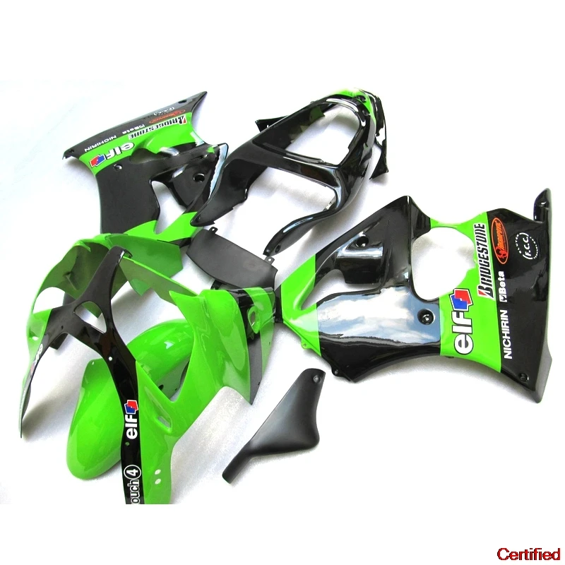 

Upgrade motorcycle fairings kit for Kawasaki Ninja ZX6R 2000-2002 fairing kits ZX 6R 00 01 02 green black