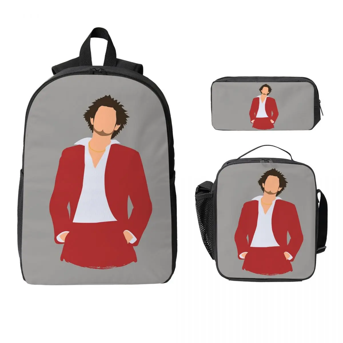 Yakuza Like A Dragon Ichiban Kasuga Kazuma Kiryu Backpack BookBag School Bag Shoulder Bags 3ps Insulated Lunch Bag Pencil Case