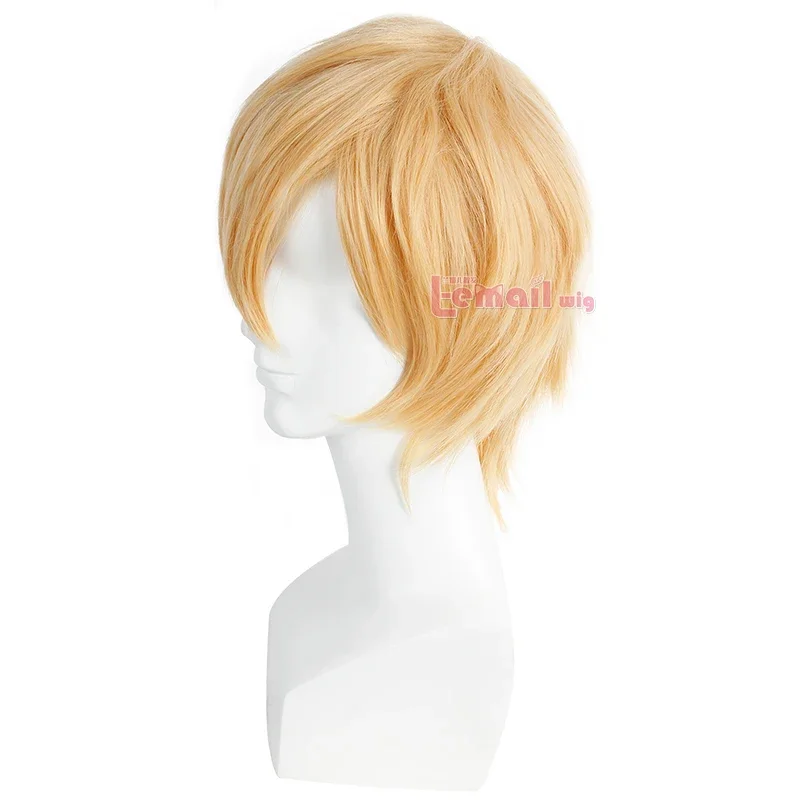 L-email Perücke brandneue Männer Perücken 32cm kurze blonde hitze beständige synthetische Haare Perucas Männer Cosplay Perücke