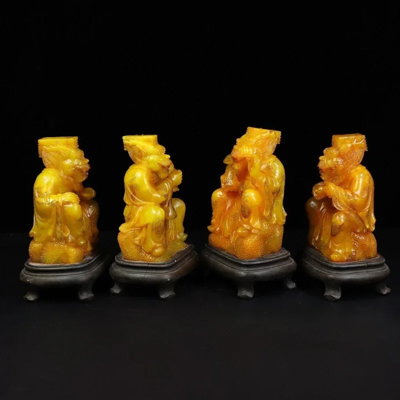 Shoushan Shitian Huangrui Beast A pair of single beasts with a size of about 18.5 × 12 × 4.5 cm and a total weight of 1875 grams