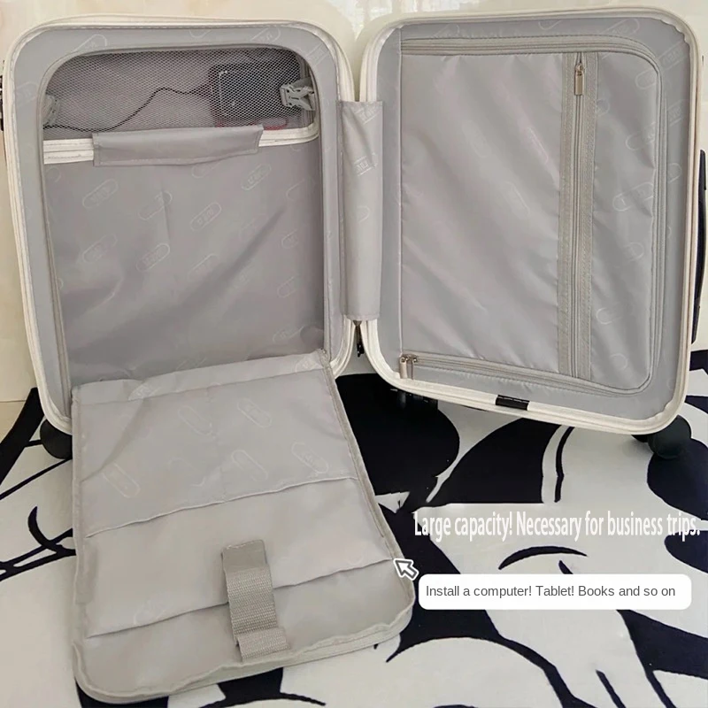 Suitcase Front Opening Luggage USB Charging 20\