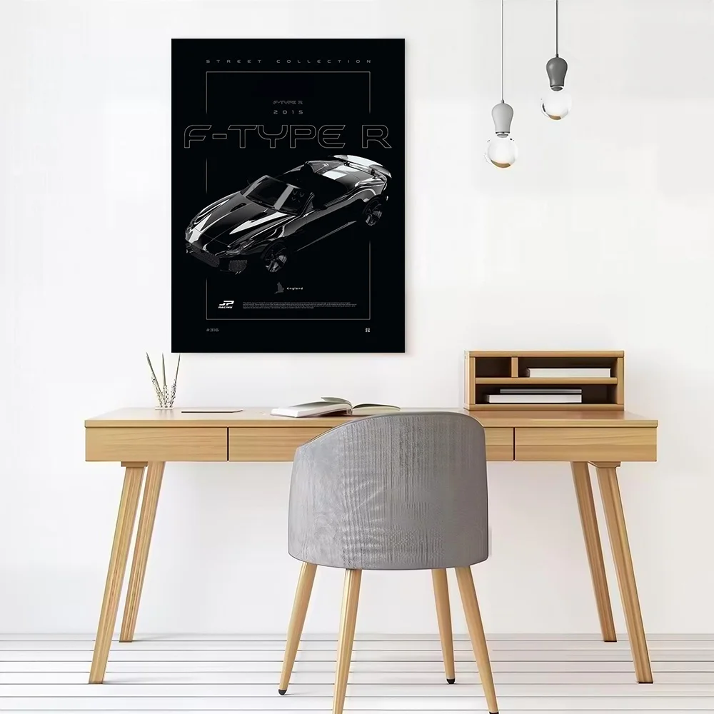 Sports Car F-Type R 2015 Canvas Poster Customizable Pictures Wall Art Canvas Painting for Walls Decoration Living Room Wand Deko