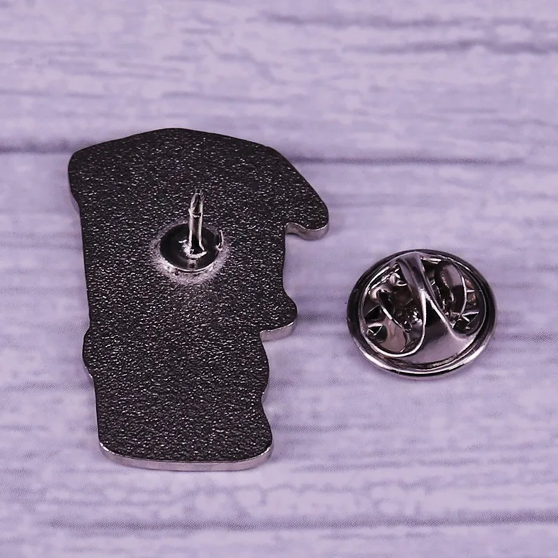 Death God, I'm right by your side. Cute cartoon Death God holding a scythe badge. Novel backpack decoration