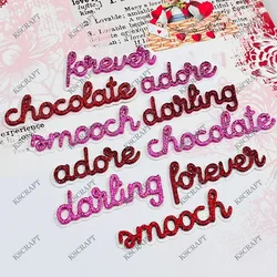 KSCRAFT 2024 Valentine Shadow Words Cutting Dies Stencils for DIY Scrapbooking Decorative Embossing DIY Paper Cards