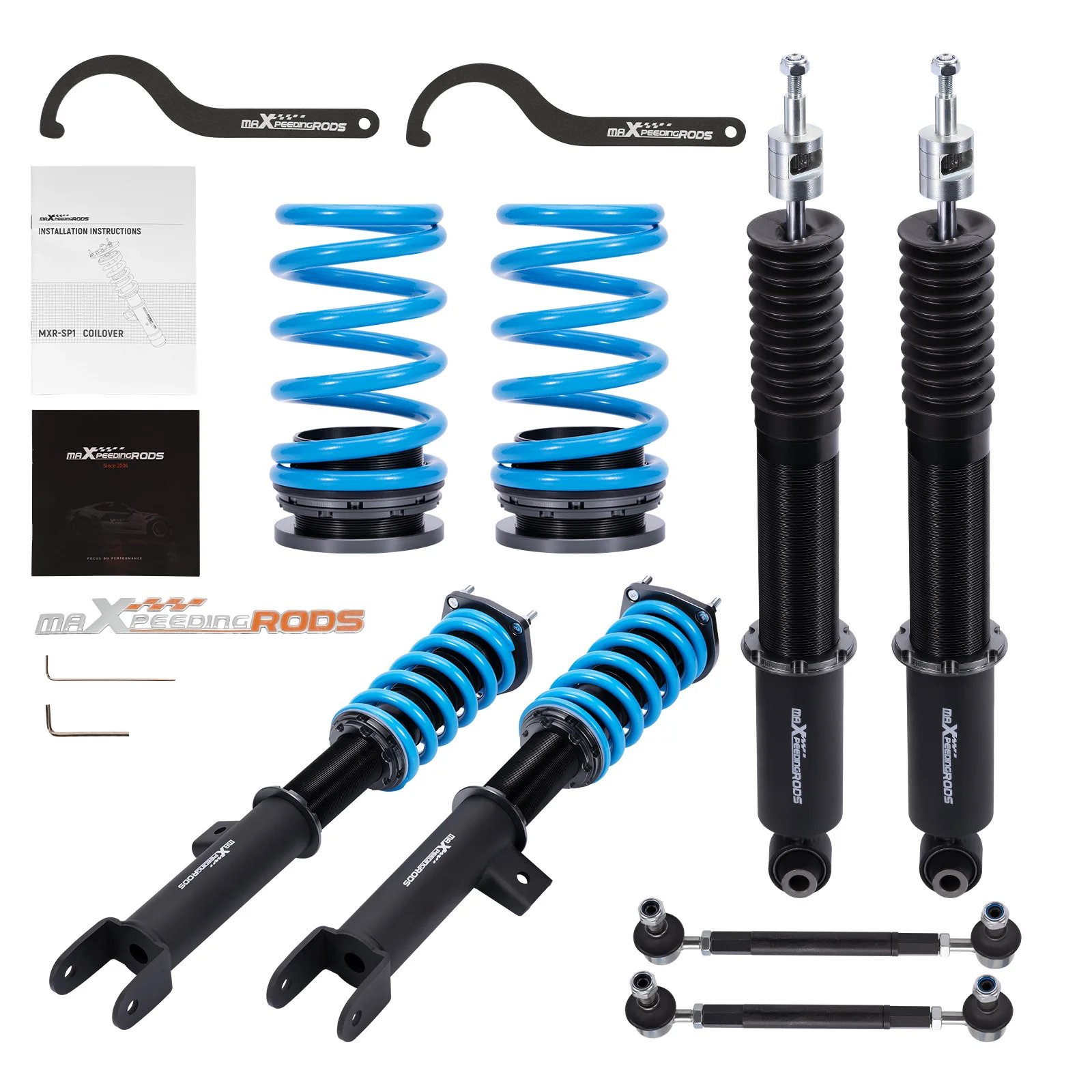 24 Ways Adjustable Damper Street Coilovers Suspension For Tesla Model Y 2020- Coilover Struts Shock Absorbers Springs Lowering