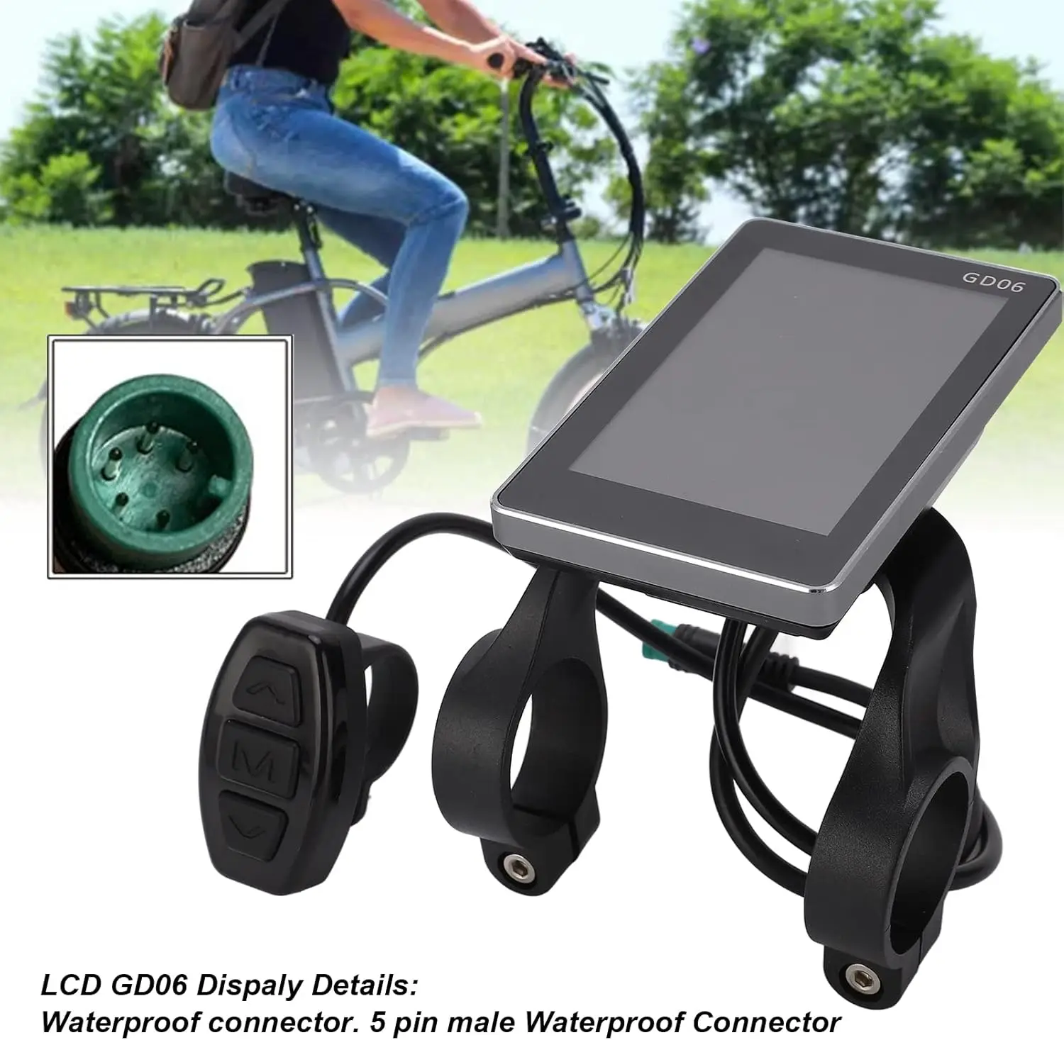 

Electric Scooter Display Panel, Five Gears LCD Control with 36V 48V Voltage Motor Controller Meter for Commuters, Urban Riders