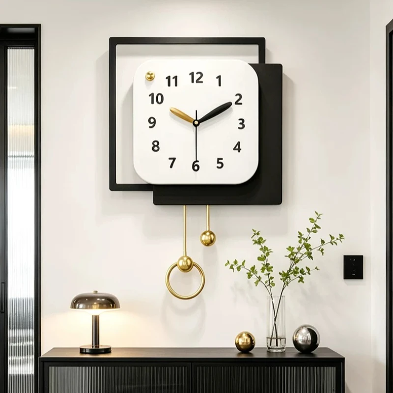 Nordic Simple Wall Clock Living Room Home Decoration Silent Watch Fashion Light Luxury Creative Clock Living Room Quartz Clock