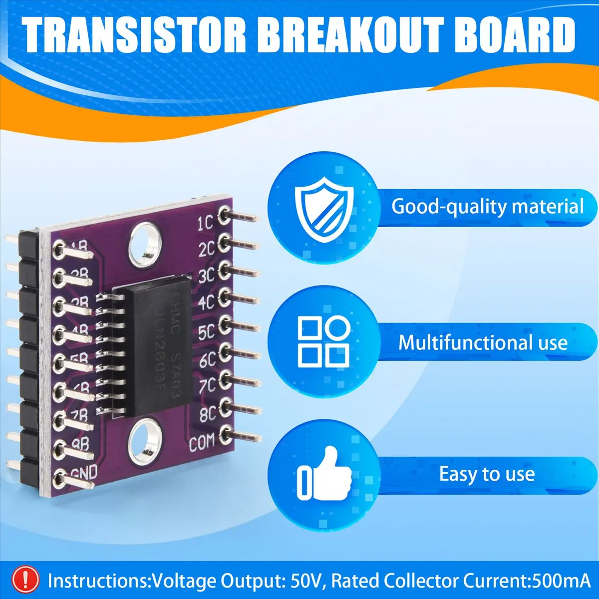 L77A ULN2803A Transistor Arrays Driver Breakout Board for
