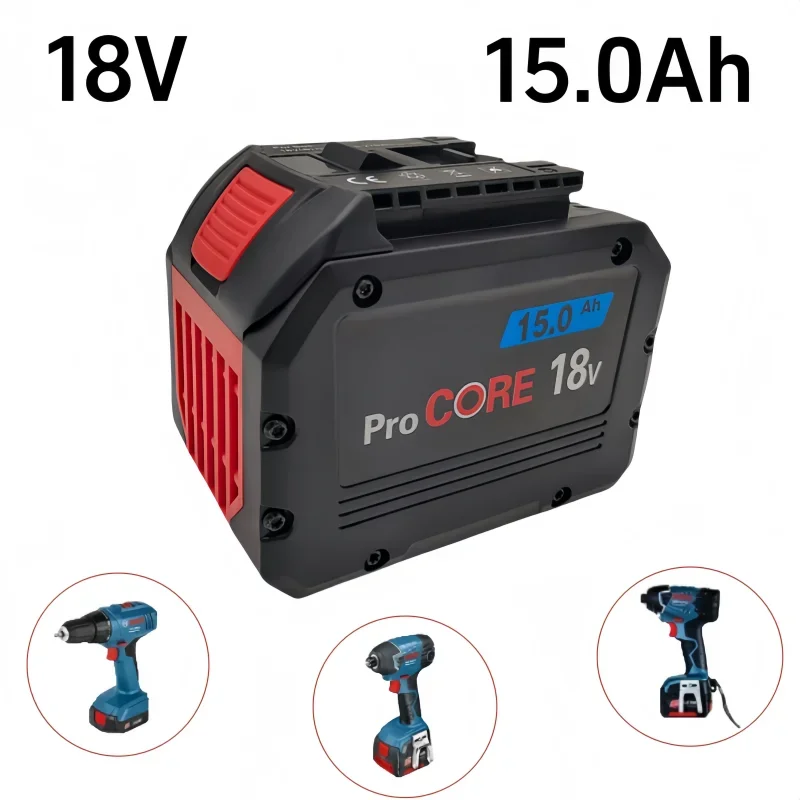 18V 15Ah 100% ยี่ห้อใหม่ 18650 แบตเตอรี่ลิเธียมไอออนแบบชาร์จไฟได้เหมาะสําหรับเปลี่ยนแบตเตอรี่เครื่องมือไฟฟ้าไร้สาย